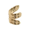 Bague 3 Plumes Dorée