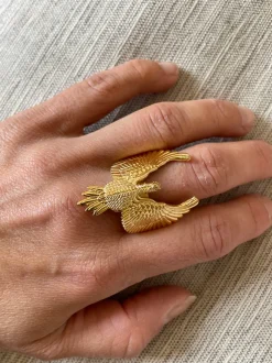 Bague Aigle dorée