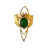 Bague Beetle Dorée Jade