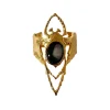 Bague Beetle Dorée Nacre Grise