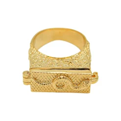 Bague Boîte Secrète Serpent Dorée