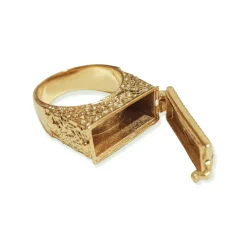 Bague Boîte Secrète Serpent Dorée