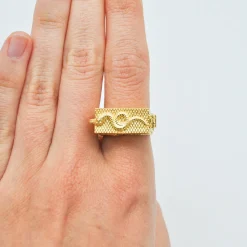 Bague Boîte Secrète Serpent Dorée