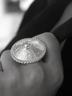 Bague Dôme Argentée