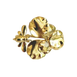 Bague Double Deux Doigts Pensée Bee Dorée
