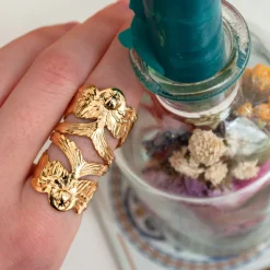 Bague Double Hirondelle Dorée
