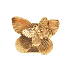 Bague Double Papillon Dorée