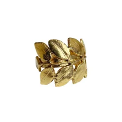 Bague Feuille d'Acacia Dorée