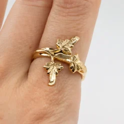 Bague Feuilles de Vigne Dorée