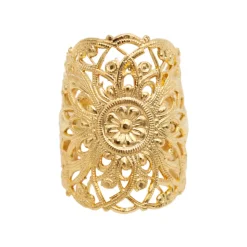 Bague Filigrane Mandala Dorée