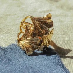 Bague Ginkgo Tao Dorée