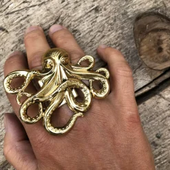 Bague Octopus Dorée
