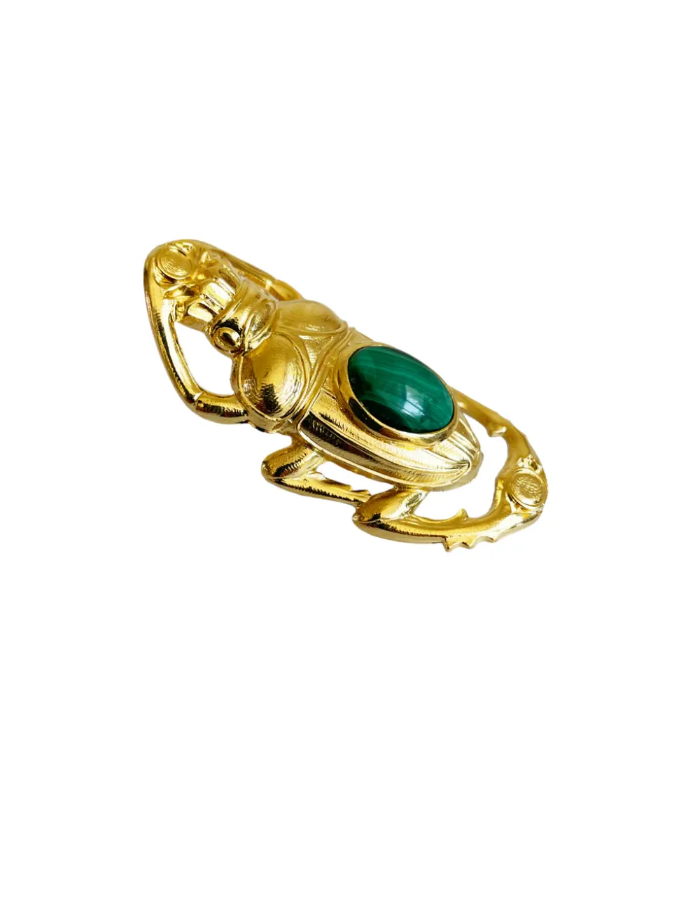 Bague Oscar Dorée Malachite