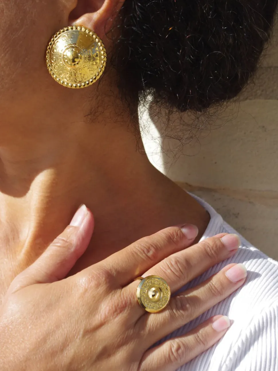 Bague Petit Dôme Dorée
