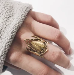 Bague Scarabée Dorée