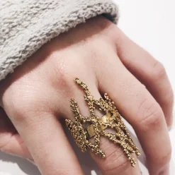 Bague Seaweed Dorée