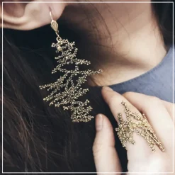 Bague Seaweed Dorée