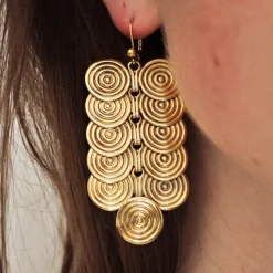 Boucles d'Oreilles Chrys Argentées