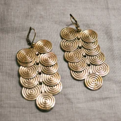 Boucles d'Oreilles Chrys Dorées