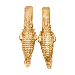 Boucles d'oreilles Crocodile Dorées