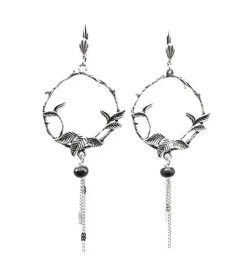 Boucles d'Oreilles Créole en Fleur
