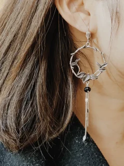 Boucles d'Oreilles Créole en Fleur