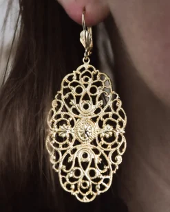 Boucles d'oreilles Dentelle New Dorées