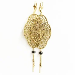 Boucles d'oreilles Dentelle Dorées