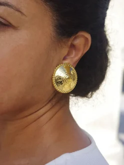 Boucles d’oreilles Dôme Dorées Clips