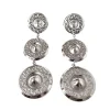 Boucles d’oreilles Dôme Trio Argentées