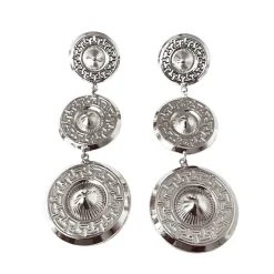 Boucles d’oreilles Dôme Trio Argentées