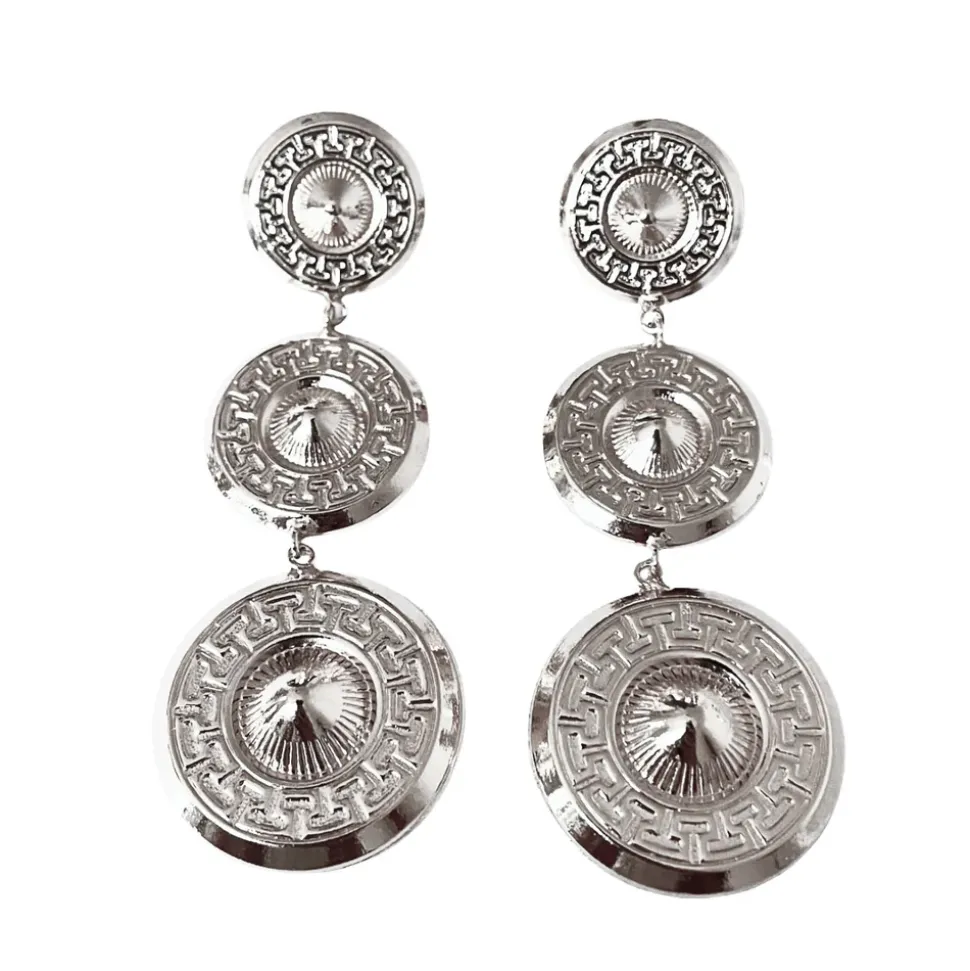 Boucles d’oreilles Dôme Trio Argentées
