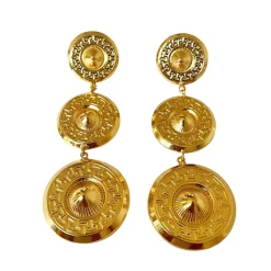 Boucles d’oreilles Dôme Trio Dorées