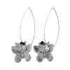 Boucles d'oreilles Double Papillon Argentées