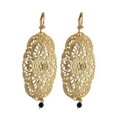 Boucles d'oreilles Filigrane Mandala Dorées
