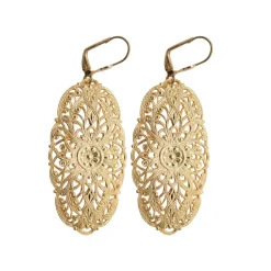 Boucles d'oreilles Filigrane Mandala Dorées
