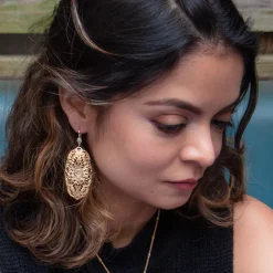 Boucles d'oreilles Filigrane Mandala Dorées