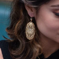 Boucles d'oreilles Filigrane Mandala Dorées