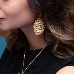 Boucles d'oreilles Filigrane Gatsby Dorées