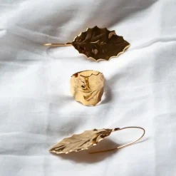 Boucles d'Oreilles Flora Dorées