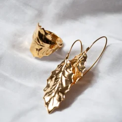 Boucles d'Oreilles Flora Dorées