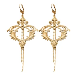 Boucles d'Oreilles Frame Filigrane Dorées