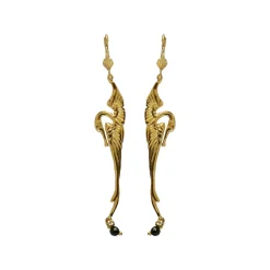 Boucles d'Oreilles Héron Dorées