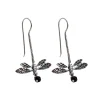 Boucles d'Oreilles Libellule Onyx
