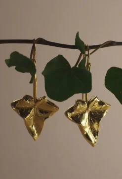 Boucles d’oreilles Lierre Dorées