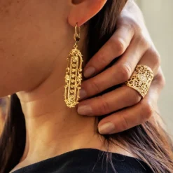 Boucles d'Oreilles Lisa Dorées