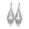 Boucles d'Oreilles Long Scarabée Argentées