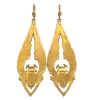 Boucles d'Oreilles Long Scarabée Dorées