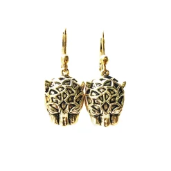 Boucles d'Oreilles Mini Panthère Dorées