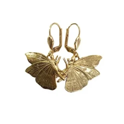Boucles d'Oreilles Petit Papillon Dorées